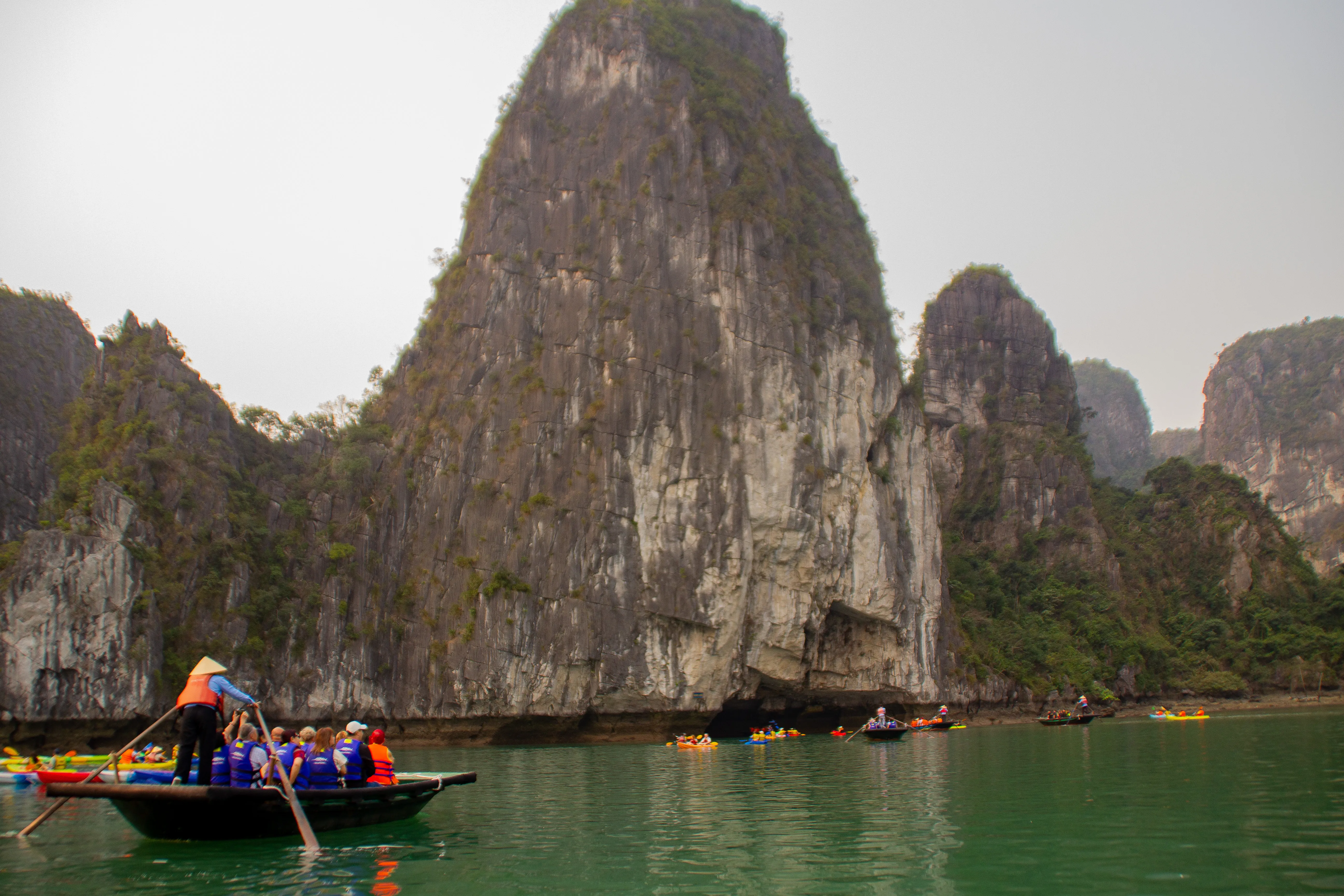 Tourists in a banana boat